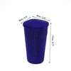 Unique Bargains Auto Car Trash Can Durable Front Seats Trash Bin Blue 1 Pc 3.5" Length 3.5" Width 6.7" Height ABS Rhinestone - 3 of 4