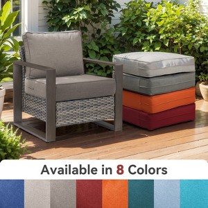 Buenhomino 6-inch Outdoor Cushion Set, 24"x24" Replacement Water Resistant Zippered Cushion for Chairs,8 Colors - 1 of 4