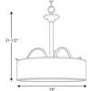 Progress Lighting, Inspire Collection, 3-Light Inverted Pendant, Antique Bronze, Off-White Linen Shade - 2 of 2