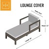 KHOMO GEAR Chaise Lounge Cover Panther Series - Heavy Duty Patio Furniture Cover - Black - 3 of 4