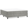 vidaXL Box Spring Bed Frame, King Size, Light Gray Velvet Upholstery - image 3 of 4