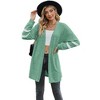 Coolmee Women's Long Sleeve Open Front Cardigans Striped Color Block Lightweight Knit Outwear Coat - 4 of 4