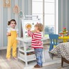 Costway 3 in 1 Double-Sided Wooden Kid's Art Easel Whiteboard - 2 of 4