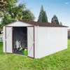 NicBex 10ft�12ft Outdoor Storage Sheds Metal Garden Sheds for Garden Tools, Bikes, Durable and Weather-Resistant - 3 of 4