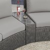 Martha Stewart Bedford Indoor-Outdoor Tapered Patio Side Table with Inset Tempered Glass Top in Rattan Wicker - 2 of 4