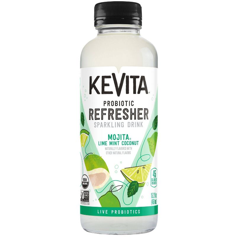 KeVita Mojita Lime Mint Coconut Sparkling Probiotic Drink - 15.2 fl oz, 1 of 6