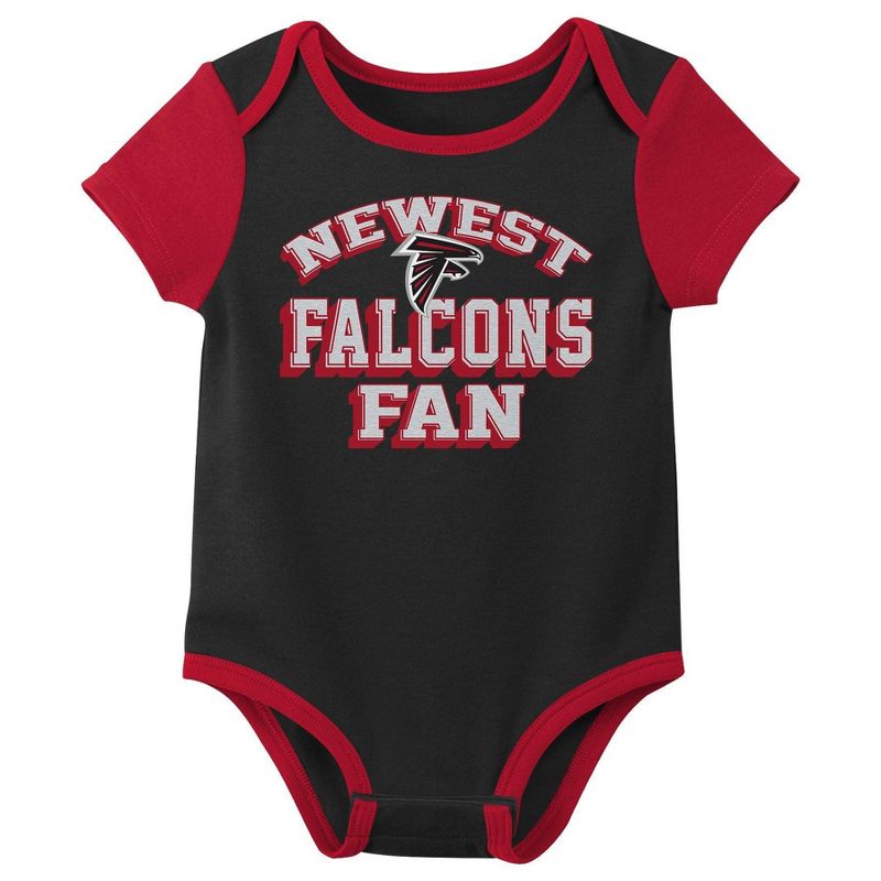 NFL Atlanta Falcons Infant Boys&#39; 3pk Bodysuit, 2 of 5