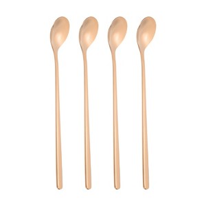 Unique Bargains 304 Stainless Steel Smooth Long Handle Coffee Dessert Tea Spoon 4 Pcs - 1 of 4