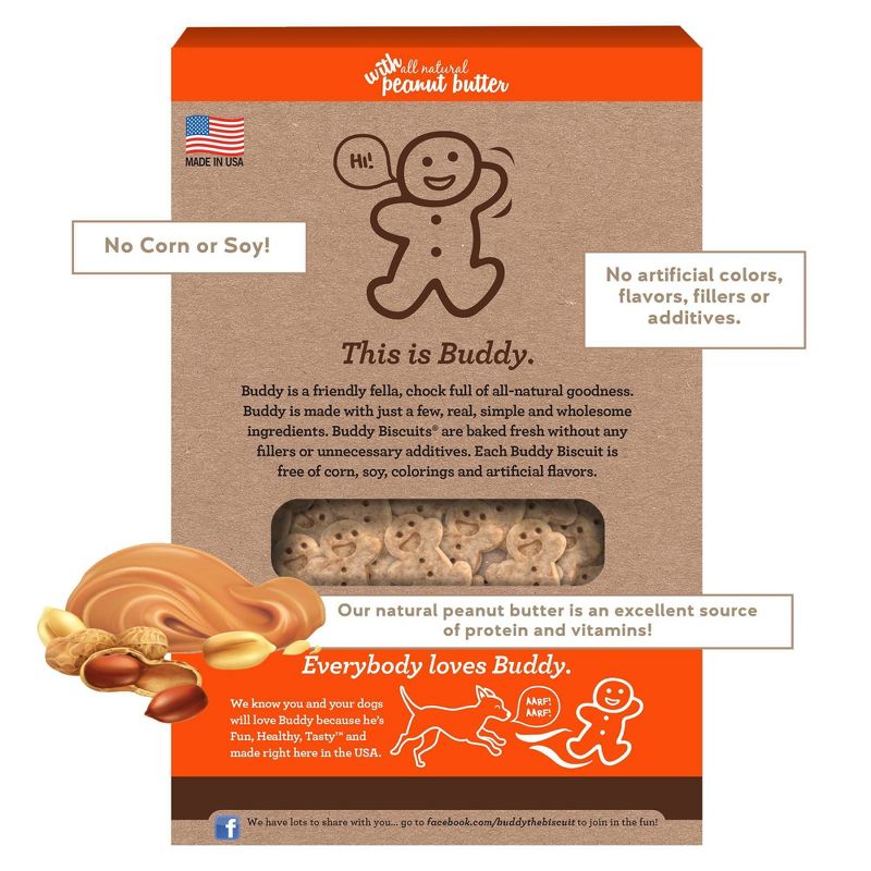 Buddy Biscuits Peanut Butter Puppy Dry Dog Treats - 8oz, 3 of 13
