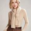 Anna-Kaci Women's Soft Knit Scarf with Delicate Cutout Detailing 67x17.7 inches - 2 of 4