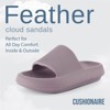 CUSHIONAIRE Feather Slides – Comfortable Cloud Cushion House Slippers for Women, Indoor Outdoor EVA Foam Foot Spa Shower Shoes, Non-Slip Arch Support - 2 of 4