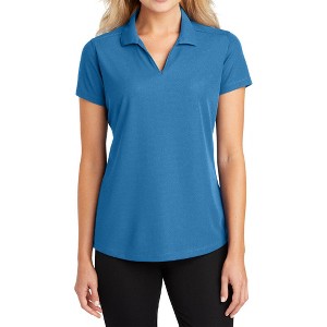 Mafoose Women's Short Sleeve Dry Zone Moisture-Wicking Grid Polo Shirt - 1 of 4