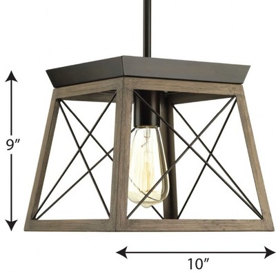 Briarwood Brushed Nickel Mini-Pendant with Glass Accent