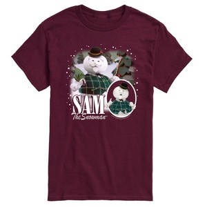 Men's - Rudolph - Sam The Snowman Bootleg Short Sleeve Graphic T-Shirt - 1 of 4