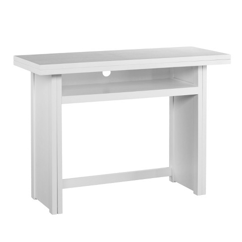 Klint Convertible Console To Extendable Dining Table White - Aiden Lane :  Target