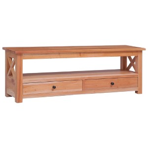 vidaXL TV Stand 47.2 in.x11.8 in.x15.7 in. Solid Wood Mahogany - 1 of 4