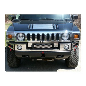 QAA is Compatible with 2003-2009 Hummer H2 5 Piece Stainless Front Bumper Trim HV43007 - 1 of 4