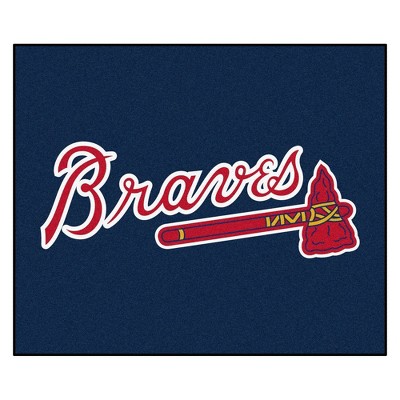 MLB Atlanta Braves 5'x6' Tomahawk Logo Rug