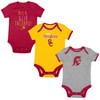 NCAA USC Trojans Infant Boys' 3pk Bodysuit - 0-3M - 4 of 4