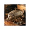 Slickblue Aluminum Pig Storage Box with Bird Accent, Decorative Home Storage, Antiqued Brass Finish, 10.5 Inch - 2 of 3