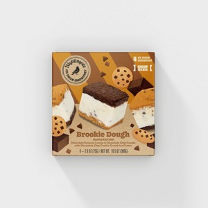 Nightingale Brookie Dough Ice Cream Sandwiches Chomp Size - 10.5oz/4ct - 1 of 4