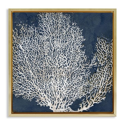 Stupell Industries Sea Coral Ocean Life Silhouette, 25" x 25"