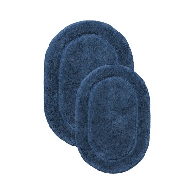 Non-Slip Machine Washable Solid Cotton 2 Piece Bathroom Rug Set by Blue Nile Mills