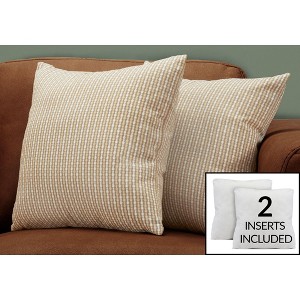 PAGED 18" Square Pillow, Bed Pillow with Pillow Insert, Decorative Throw Pillow with Dot Design, Hypoallergenic Polyester - 1 of 4