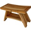 30" Serenity ED967 Wide Teak Shower Bench with Shelf - EcoDecors - 3 of 4