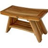 30" Serenity ED967 Wide Teak Shower Bench with Shelf - EcoDecors - image 3 of 4