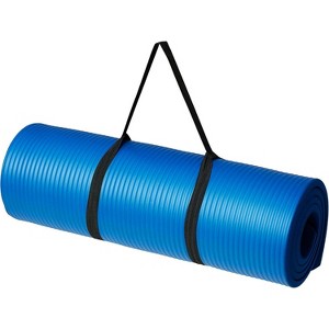 1/2-Inch Extra Thick Exercise & Yoga Mat with Carrying Strap, Non-Slip Mat for Fitness, Gym and Home Workouts - 1 of 4