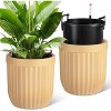 Self Watering Pots, Outdoor Marble Finish Tall Planters with Water Level Monitor, Large Plant Pots for Indoor Plants, Home, Office, Patio - 2 of 4
