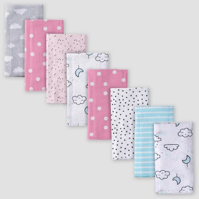 gerber baby flannel burp cloths