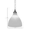 Toltec Lighting Juno 1 - Light Pendant in  Brushed Nickel with 16" White Marble Shade - 4 of 4