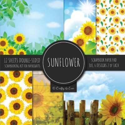 Sunflower Scrapbook Paper Pad 8x8 Scrapbooking Kit for Papercrafts, Cardmaking, Printmaking, DIY Crafts, Botanical Themed, Designs, Borders,