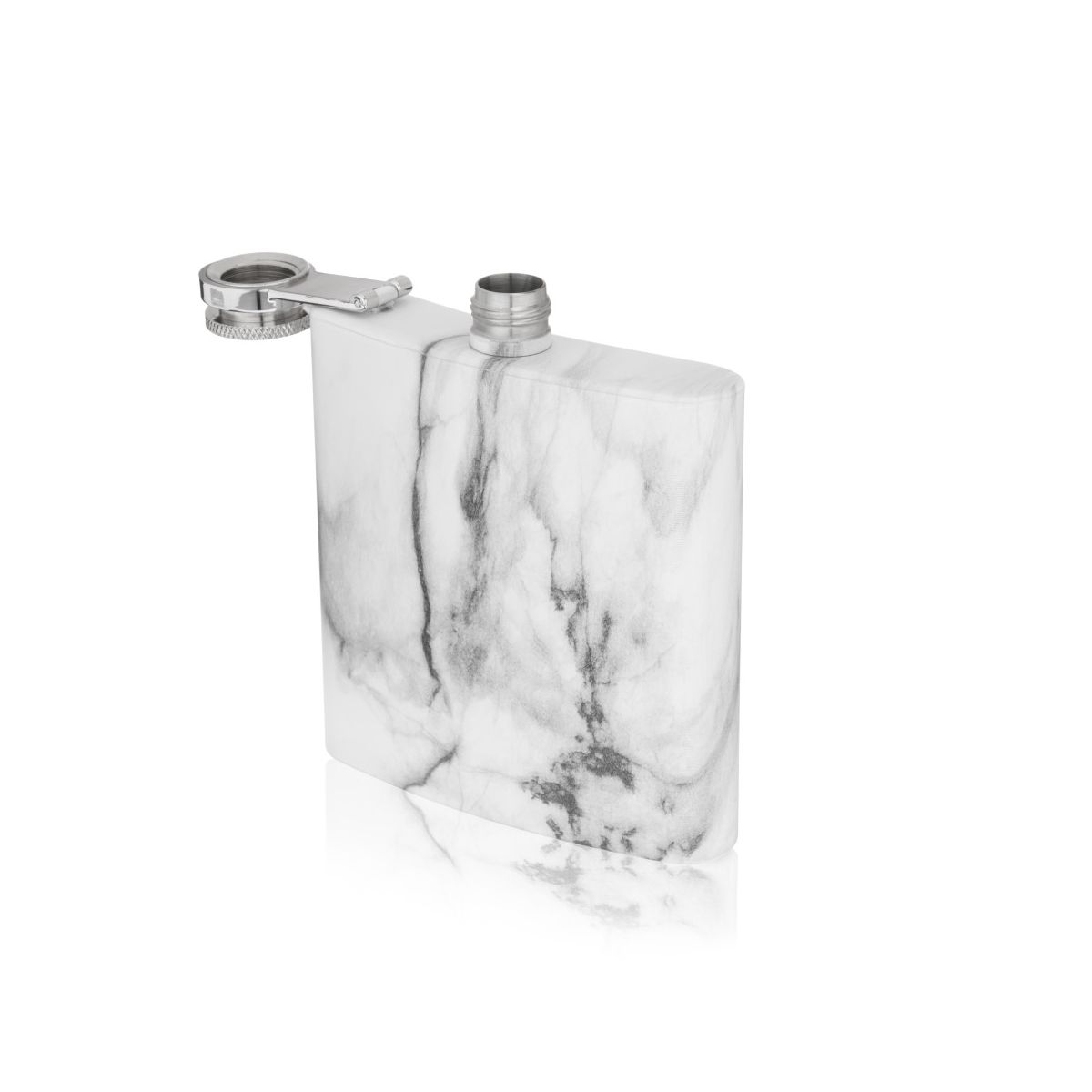 True Marble 6 oz Stainless Steel Liquor Flask for Whiskey, Bourbon, Tequila, Alcohol, Metal Flask for Travel, Outdoor Party, Gifts for Men & Women - thumbnail 8