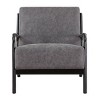 Treasure Trove Accents Accent Chair Kendall Black/Charcoal: Polyester Upholstery, Rubberwood Frame, 250lb Capacity - 2 of 4