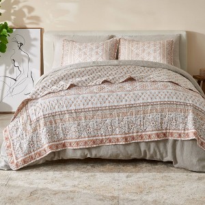Printed Vintage Quilt Bedding Set - Patina Vie - 1 of 4