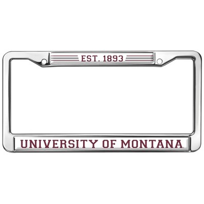 University of Montana School Logo Full Size Standard License Plate Metal Frame