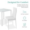 Best Choice Products 3-Piece Kitchen Dining Table Set w/ Glass Tabletop, 2 PU Leather Chairs - 4 of 4