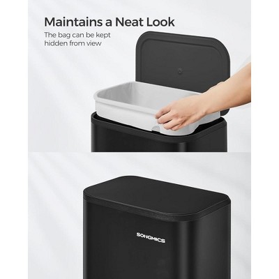 Ink Black Stainless Steel 5.2-Gallon Kitchen Trash Can with Pedal