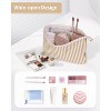Narwey Striped Makeup Bag with Small Makeup Bag for Purse - 2 of 2
