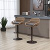 TiramisuBest Modern Swivel Bar Stools Set of 2 Adjustable Counter Height Chairs with Footrest for Kitchen, Dining Room (Green) - 2 of 4