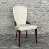 LeisureMod Havana Modern Leather Dining Chair – High Back Side Chair with Curved Backrest and Rubberwood Legs for Kitchen and Dining Room Set of 4 - 2 of 4