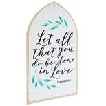 Faithful Finds Christian Wall Art Home Decor with Scripture, 1 Corinthians 16:14 (15 x 9 In)