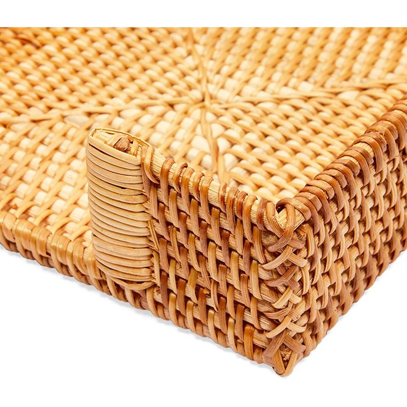 Farmlyn Creek Rattan Paper Napkin Holder for Tables, Kitchen & Home Decor, 7 x 7 x 2.34 in, 4 of 8