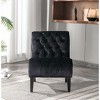 NicBex Modern Ergonomic Accent Chair, Velvet Fabric Recliner Chair with Back and Wood Legs for Living Room, Bedroom - 2 of 4
