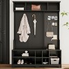 NicBex 57 inch Hall Tree for Hallway,Modern Coat Rack with Storage Shelves and Pegboard,Entryway Furniture for Hallway,Living Room,Bedroom - 2 of 4