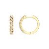 GILDED 1/10, 1/4 ct t.w. Lab Grown Diamonds Hoops Earrings in 14KT Gold Plated Sterling Silver - 3 of 4