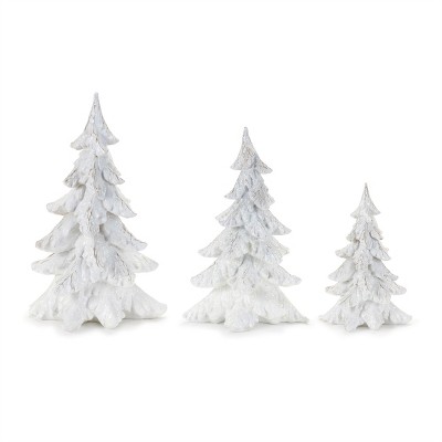 Glittered Pine Tree (Set of 3)